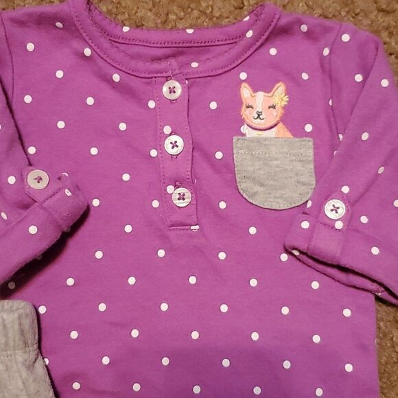 Three Set's of Carter's Baby Two Piece Bodysuit Pant Set Size 6M - Picture 11 of 13